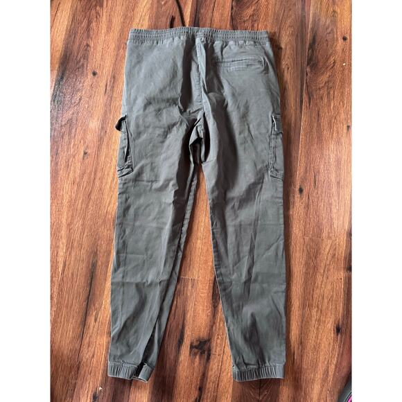 GRAY HOLLISTER CARGO PANT SKINNY JOGGER SIZE ELASTIC WAIST WITH DRAWSTRING PANT - Picture 4 of 7